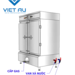 TỦ CƠM 100 KG SỬ DỤNG GAS + ĐIỆN