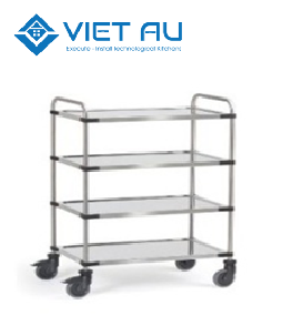 XE ĐẨY INOX 4 TẦNG – VIỆT ÂU