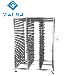 XE ĐẨY KHAY CƠM - 1 TẦNG 6 KHAY